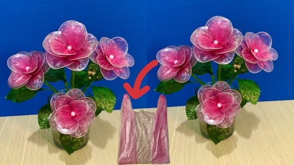 Cách làm hoa từ túi ni lông