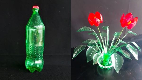 Làm hoa từ chai nhựa tái chế