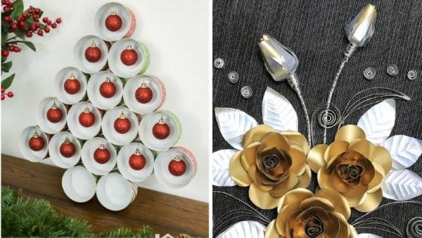 Làm hoa từ vỏ lon nước uống